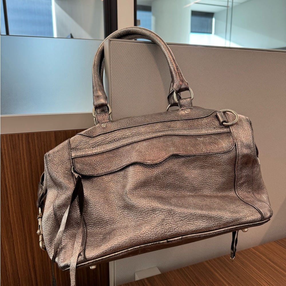 Rebecca Minkoff MAB Morning After Bag original, Pewter Silver leather